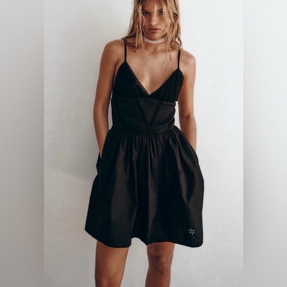 Zara Dresses & Skirts - Zara Woman’s Black Spaghetti Strap mini Dress size medium